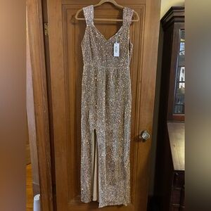 Sequin Sleeveless Baltic born dress - Gold